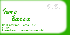 imre bacsa business card